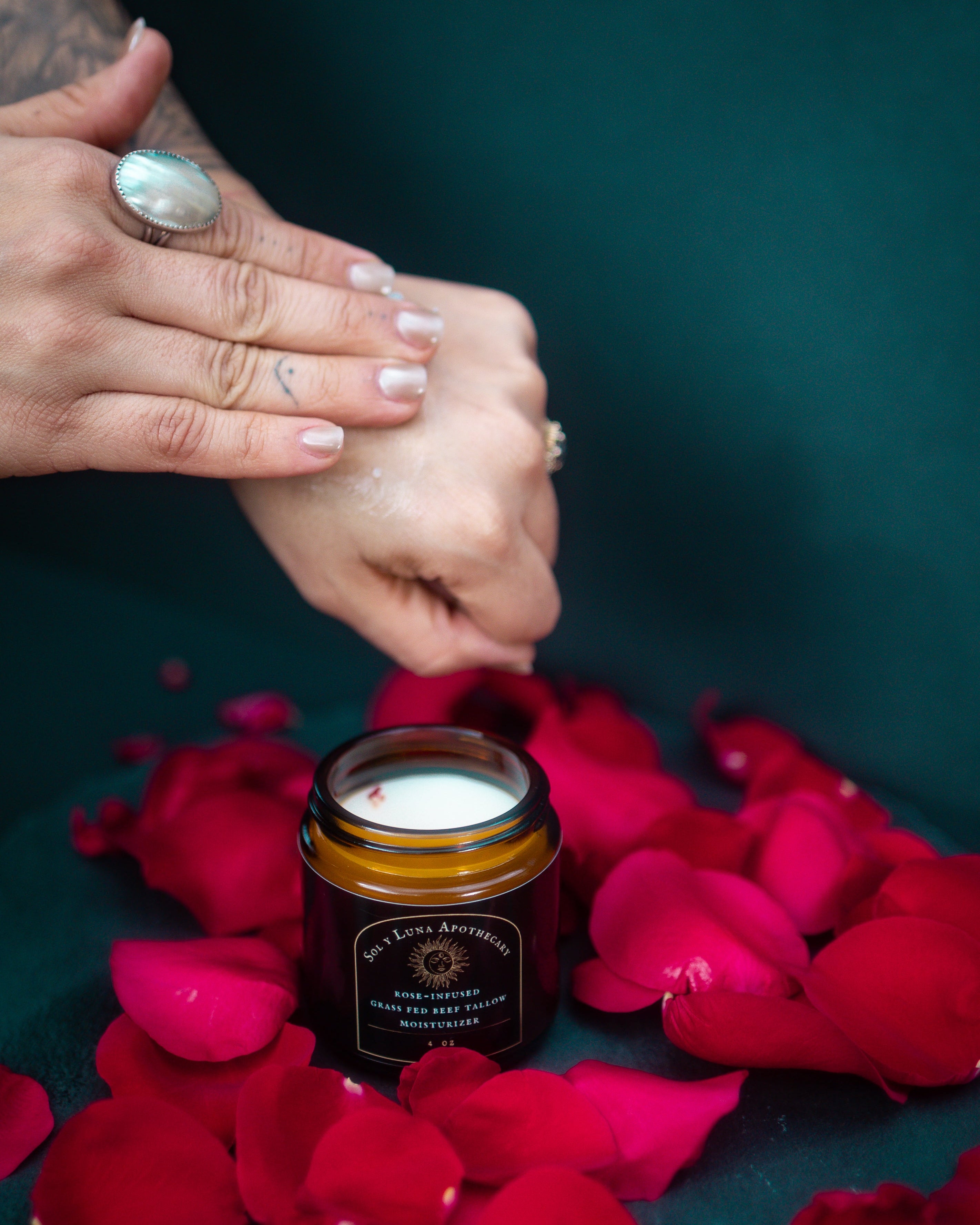 Rose Infused Grass Fed Beef Tallow Moisturizer